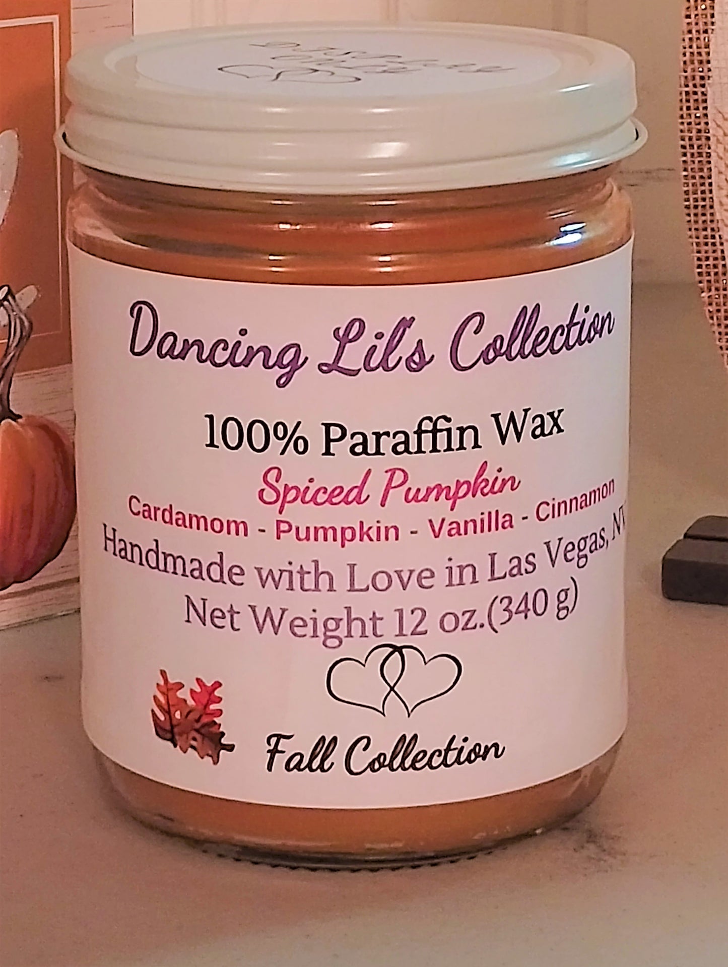 Spiced Pumpkin 12 oz. Candle (Fall Collection)